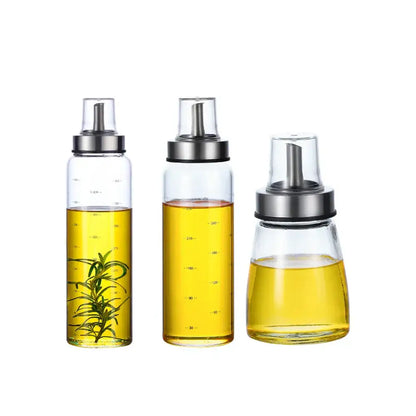 Modern glass seasoning storage bottle set for kitchen organization