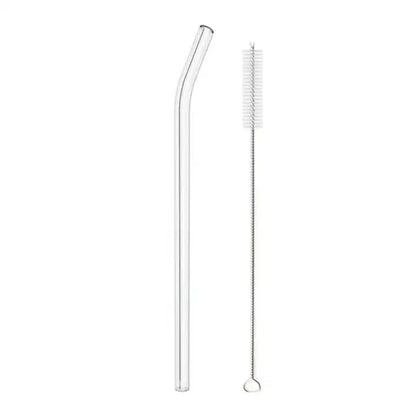 Modern glass straw set with oil dispenser – kitchen & bar accessory
