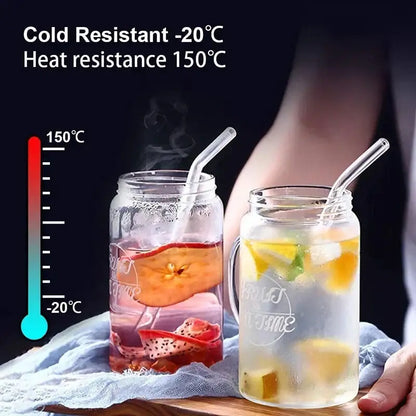 Modern glass straw set with oil dispenser – kitchen & bar accessory