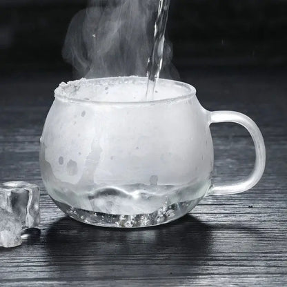 Modern glass tea cup with infuser and lid – kitchen drinkware