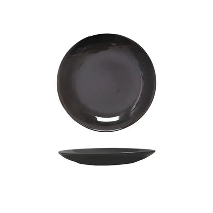 Modern glazed ceramic round plate dining room dish