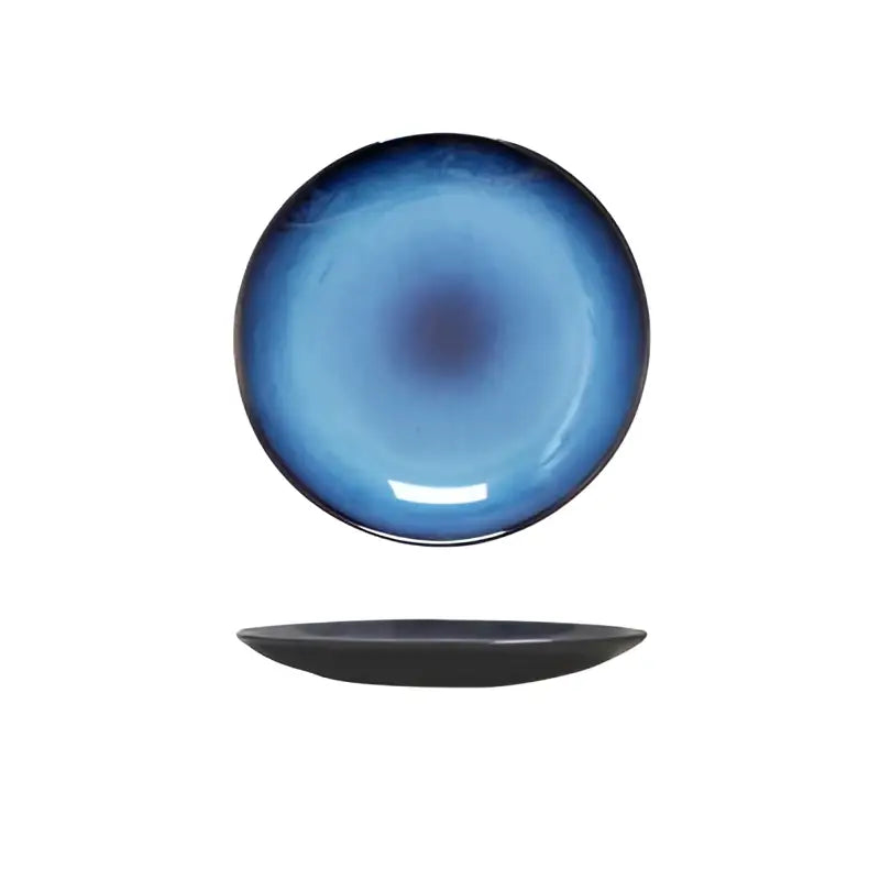 Modern glazed ceramic round plate dining room dish