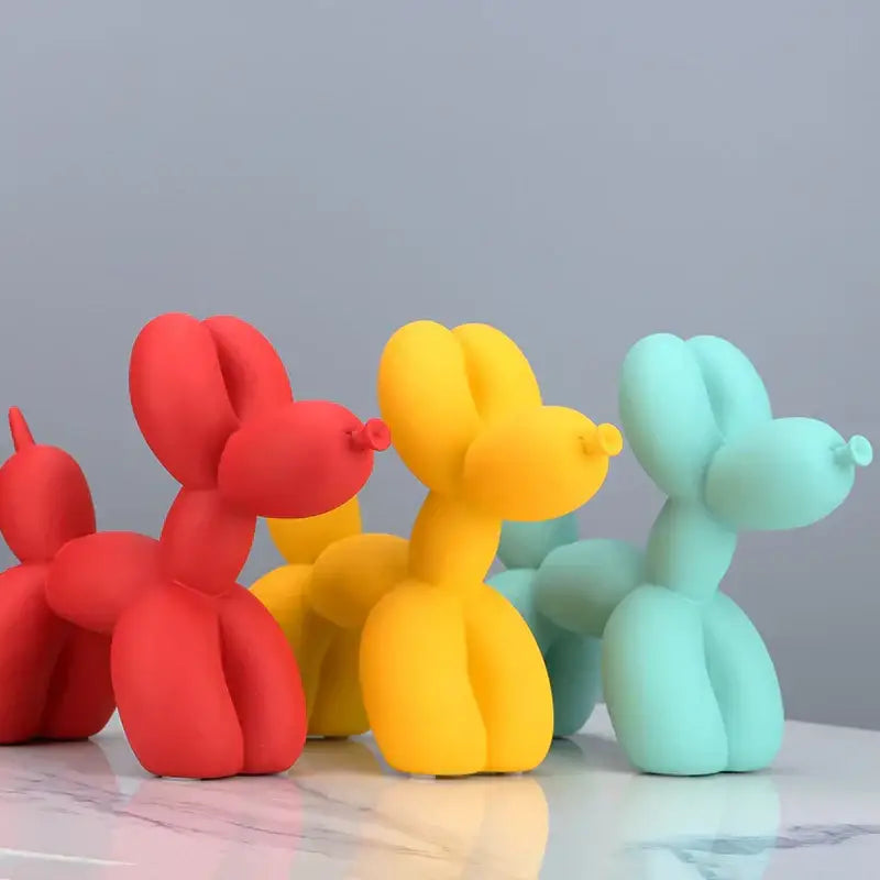 Modern glossy balloon dog sculpture living room animal decor