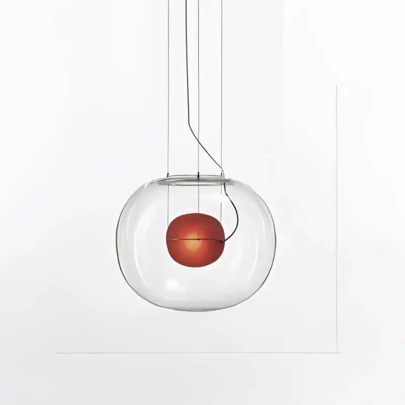 Modern glossy black glass ball pendant light dining room