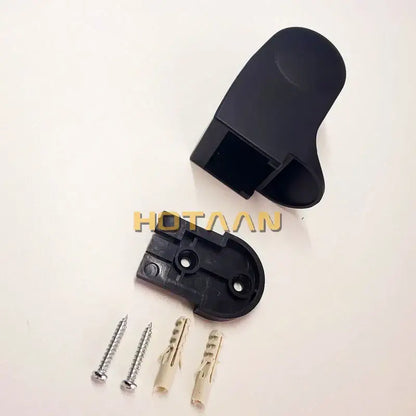 Modern glossy black shower holder bathroom wall mounted bracket