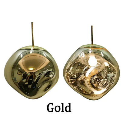 Modern glossy copper glass lava led pendant lights living room