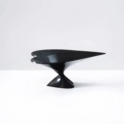Modern glossy green leaf geometric fruit plate jewelry tray kitchen