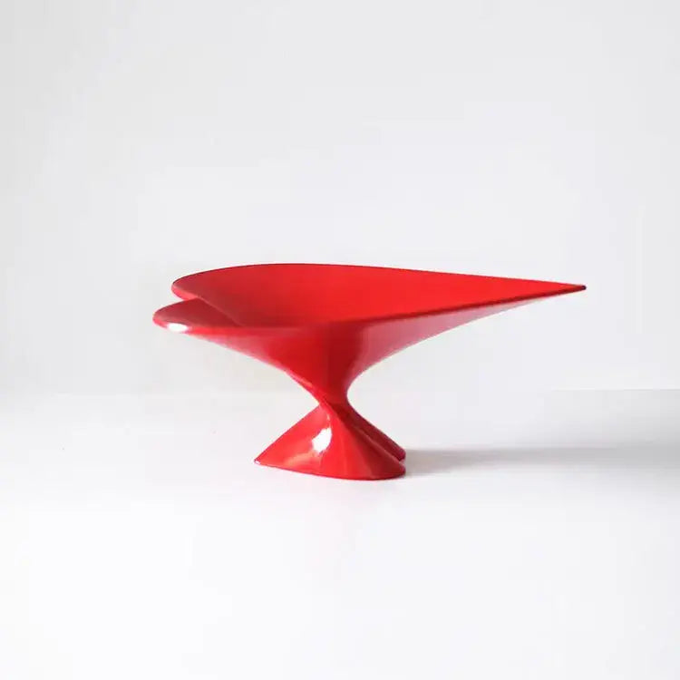 Modern glossy green leaf geometric fruit plate jewelry tray kitchen