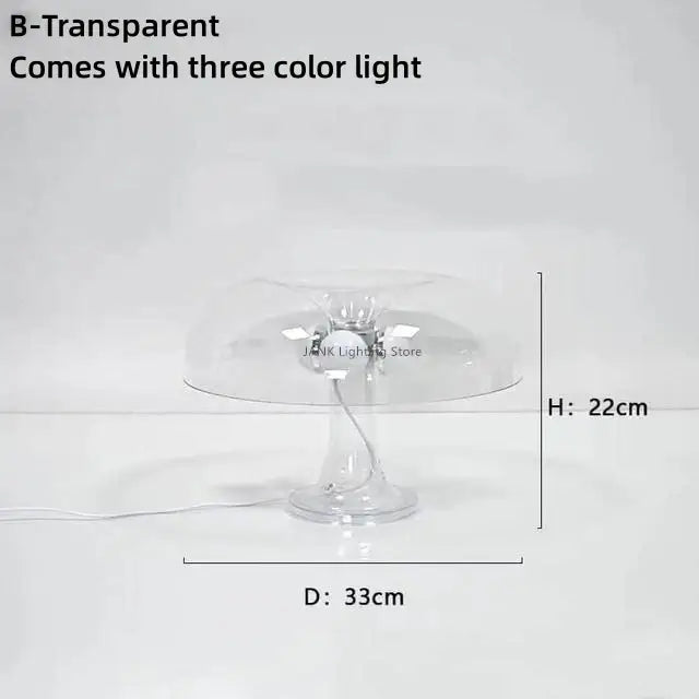 Modern glossy orange mushroom table lamp bedroom led lighting