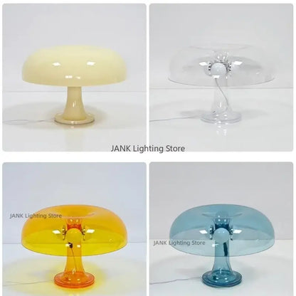 Modern glossy orange mushroom table lamp bedroom led lighting