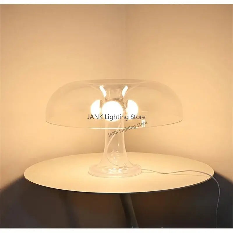 Modern glossy orange mushroom table lamp bedroom led lighting