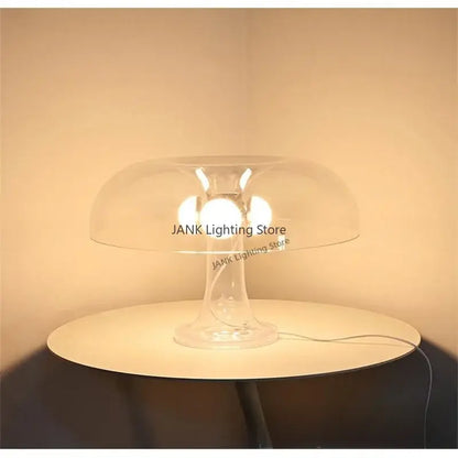 Modern glossy orange mushroom table lamp bedroom led lighting
