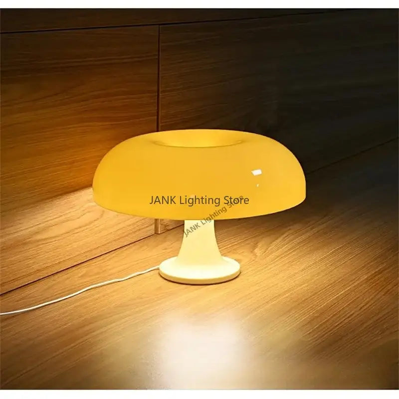Modern glossy orange mushroom table lamp bedroom led lighting