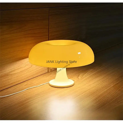 Modern glossy orange mushroom table lamp bedroom led lighting