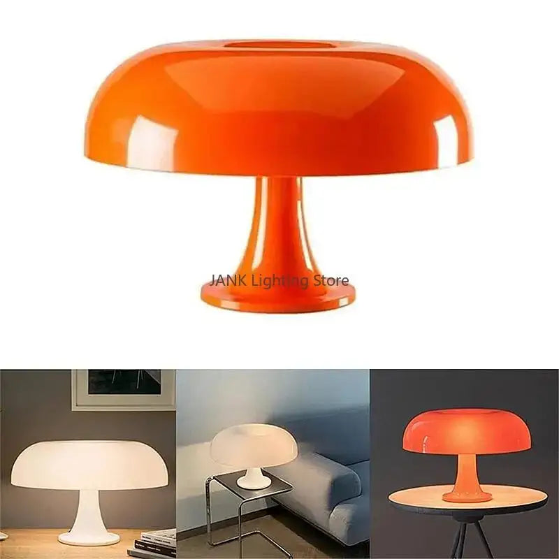 Modern glossy orange mushroom table lamp bedroom led lighting