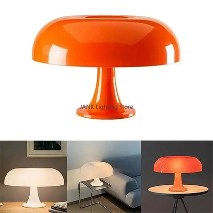 Modern glossy orange mushroom table lamp bedroom led lighting