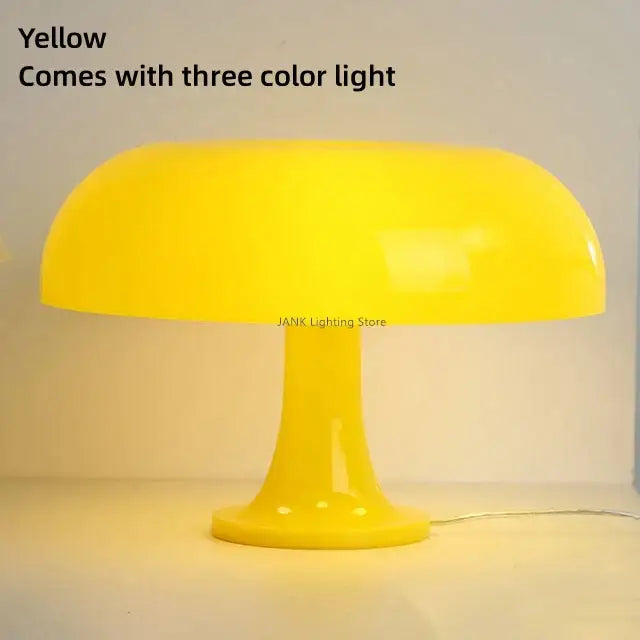 Modern glossy orange mushroom table lamp bedroom led lighting