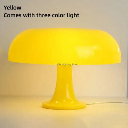 Modern glossy orange mushroom table lamp bedroom led lighting