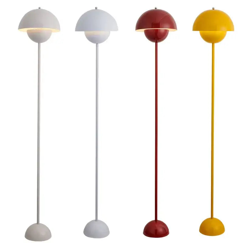 Modern glossy red e27 led modern floor lamp living room dome light