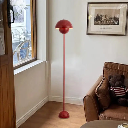 Modern glossy red e27 led modern floor lamp living room dome light