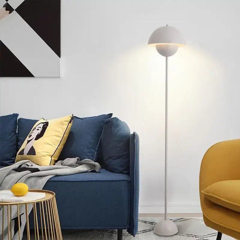 Modern glossy red e27 led modern floor lamp living room dome light