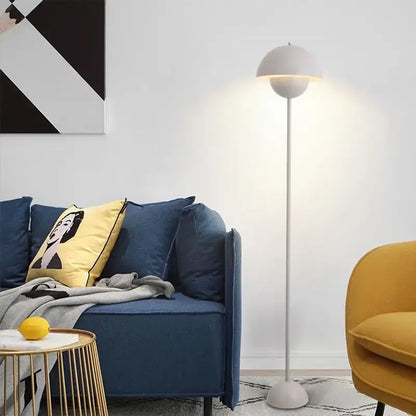 Modern glossy red e27 led modern floor lamp living room dome light