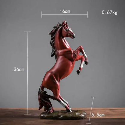 Modern glossy resin horse statue living room sculpture decor