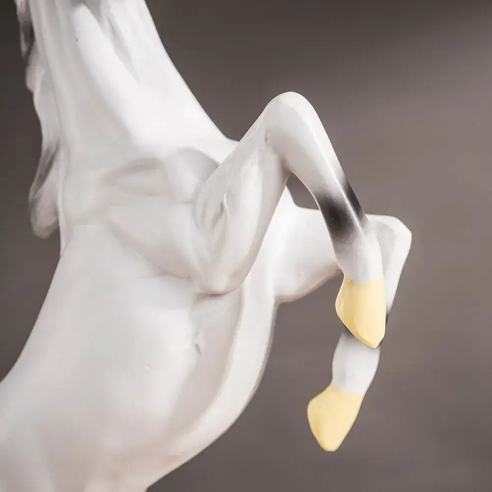 Modern glossy resin horse statue living room sculpture decor