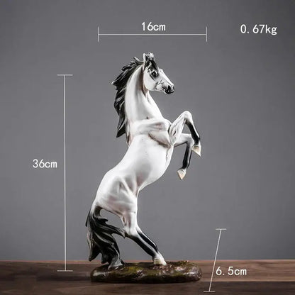Modern glossy resin horse statue living room sculpture decor