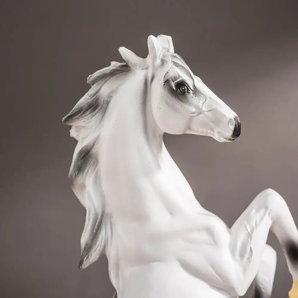 Modern glossy resin horse statue living room sculpture decor