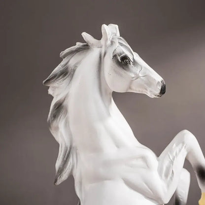 Modern glossy resin horse statue living room sculpture decor