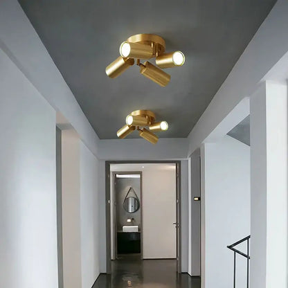 Modern gold 3-light adjustable led chandelier – living room lamp