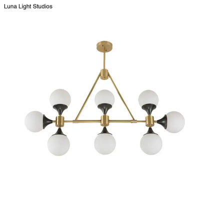 Modern gold 8 globe island lighting – dining room chandelier