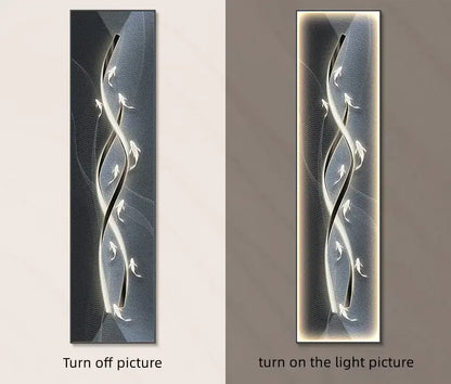 Modern gold abstract wall lamp living room illuminated art
