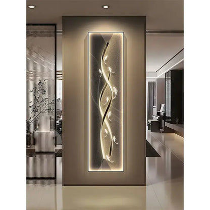 Modern gold abstract wall lamp living room illuminated art