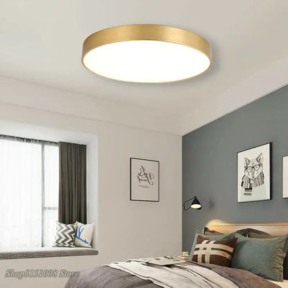 Modern gold acrylic led ceiling light for living room