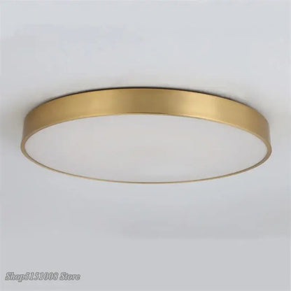 Modern gold acrylic led ceiling light for living room