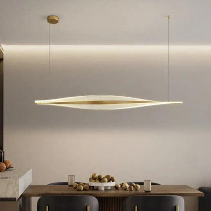 Modern gold acrylic led pendant lamp for dining room