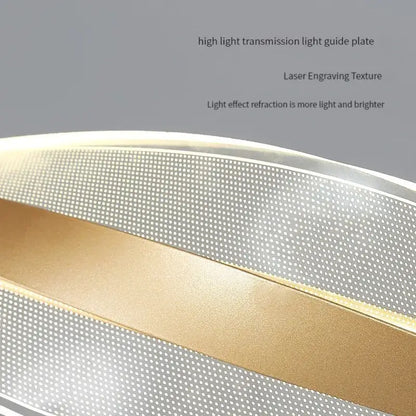 Modern gold acrylic led pendant lamp for dining room