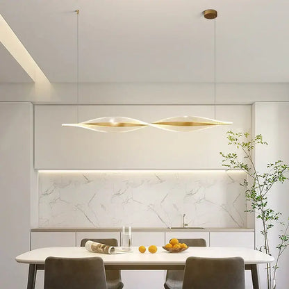 Modern gold acrylic led pendant lamp for dining room
