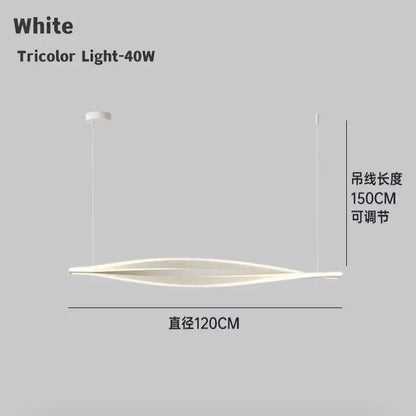 Modern gold acrylic led pendant lamp for dining room