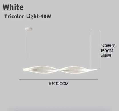 Modern gold acrylic led pendant lamp for dining room