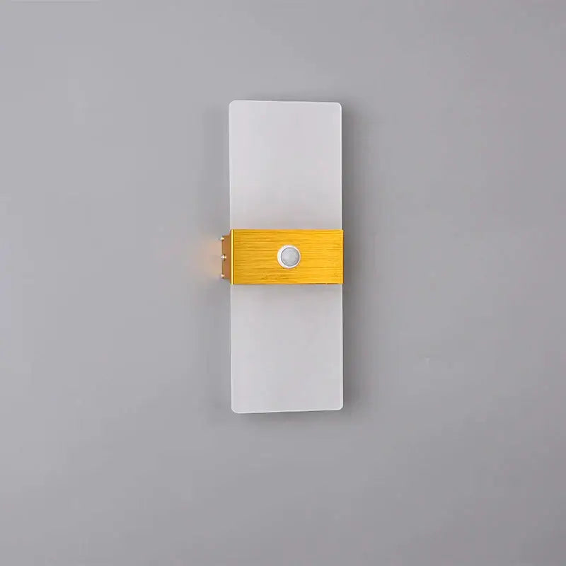 Modern gold acrylic led wall lamp bedroom sconce light