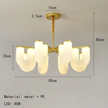 Modern gold acrylic pendant lights dining room cloud design