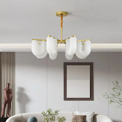 Modern gold acrylic pendant lights dining room cloud design