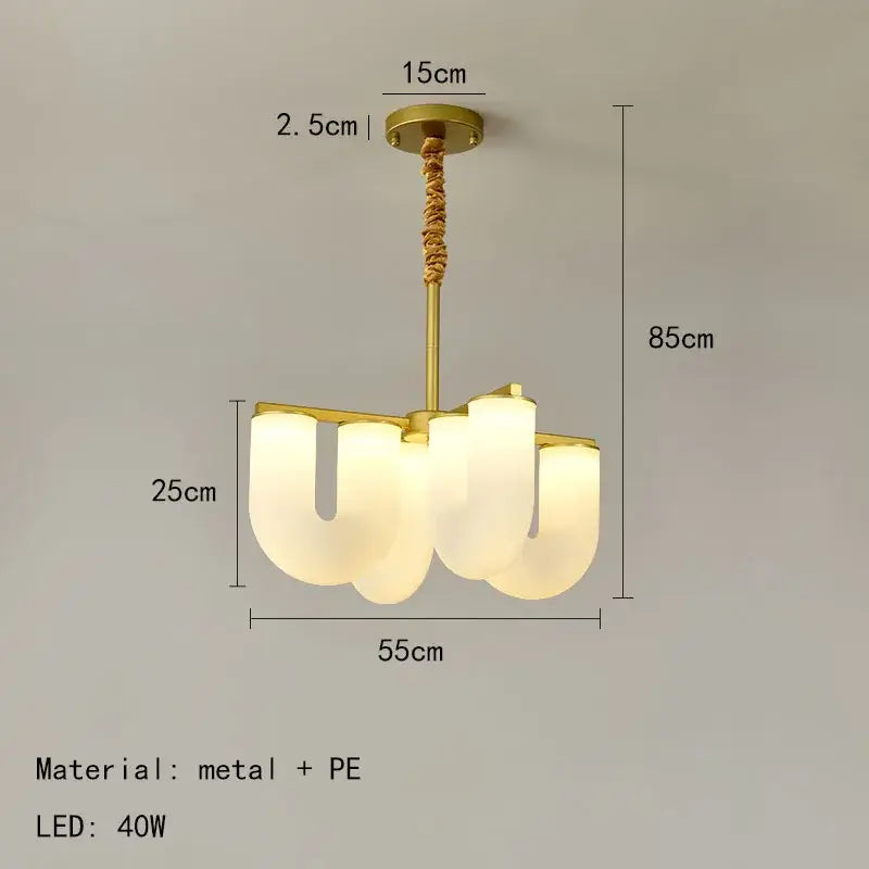 Modern gold acrylic pendant lights dining room cloud design