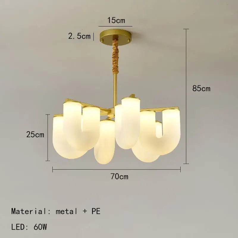 Modern gold acrylic pendant lights dining room cloud design