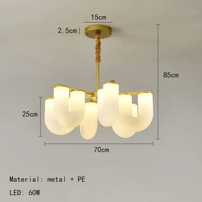 Modern gold acrylic pendant lights dining room cloud design