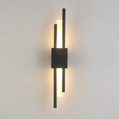 Modern gold acrylic pipe led wall lamp bedroom sconce