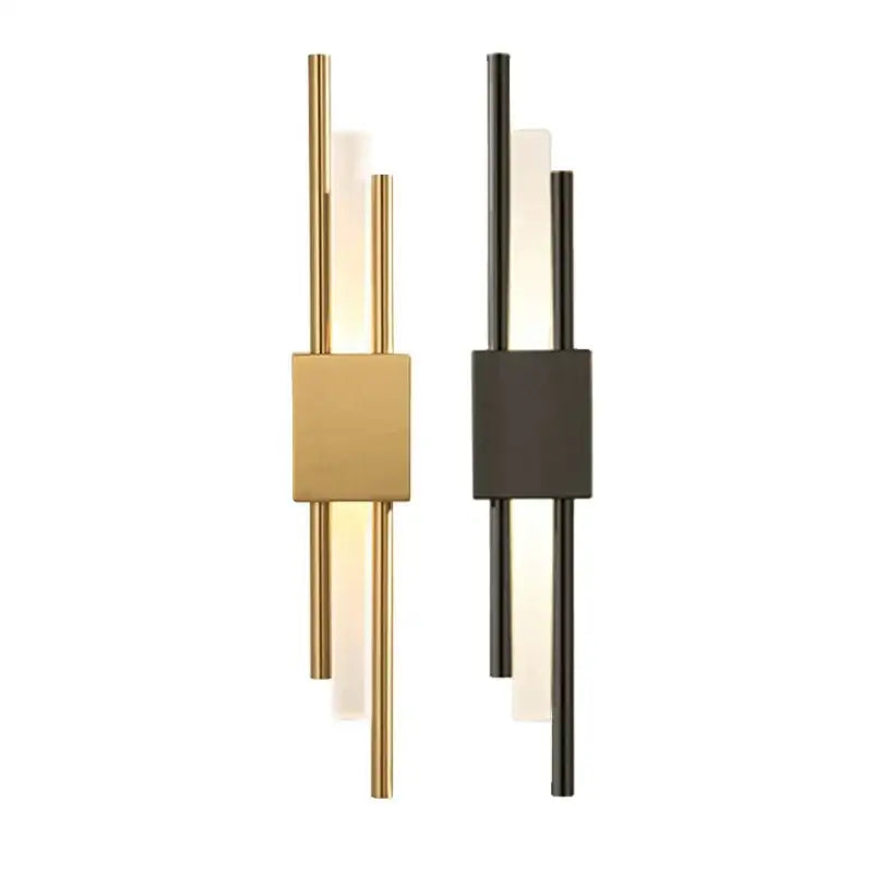 Modern gold acrylic pipe led wall lamp bedroom sconce